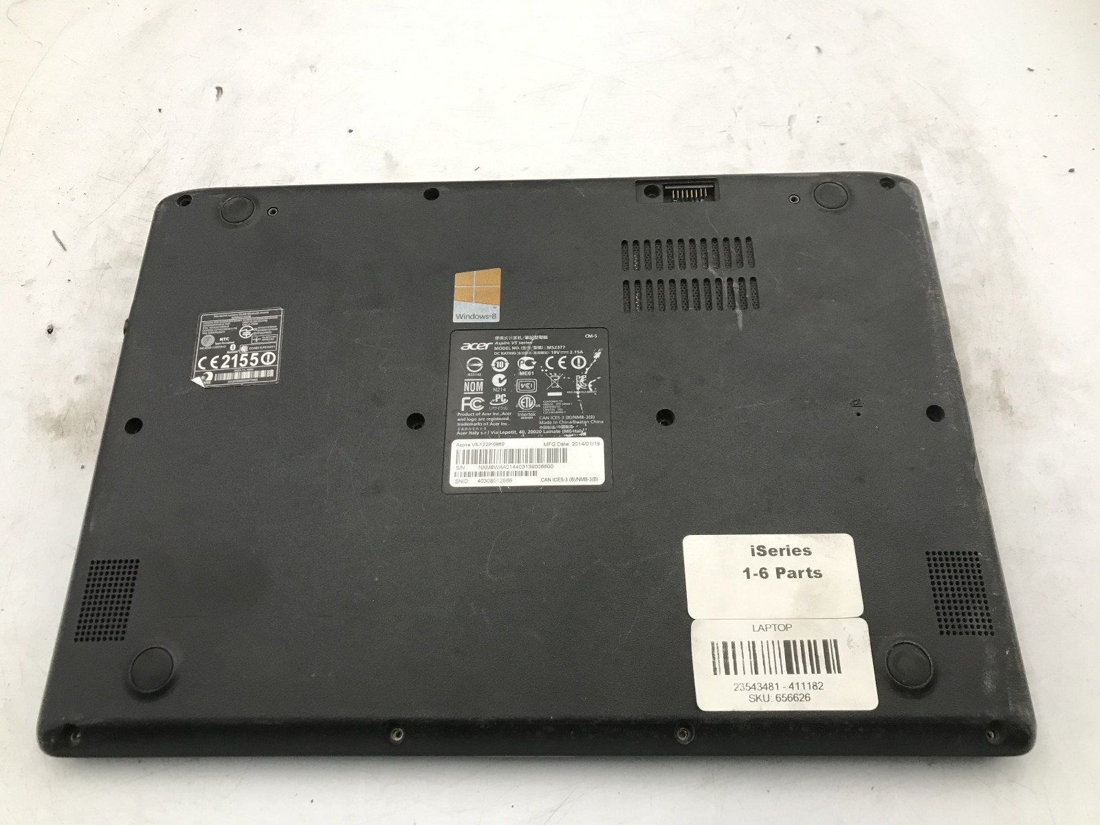 ACER ASPIRE V5 MS2377 – FOR PARTS/NO BOOT – AMD A4 1250 – 2GB RAM -READ DESC- BB