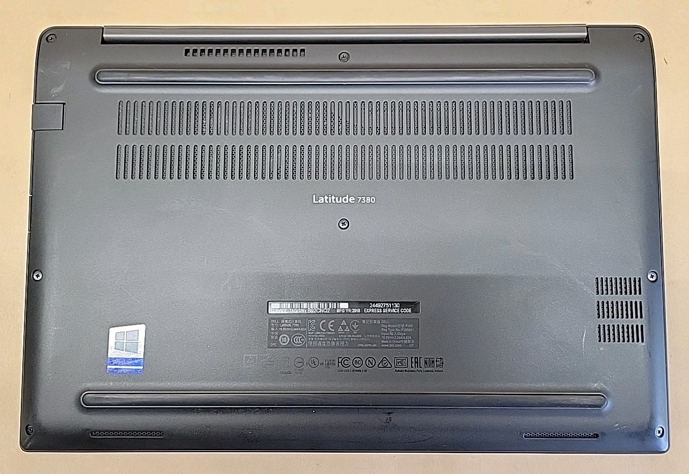 Dell Latitude 7380, Intel Core i5-7300U @ 2.6GHz, 8GB RAM, NO SSD, NO OS
