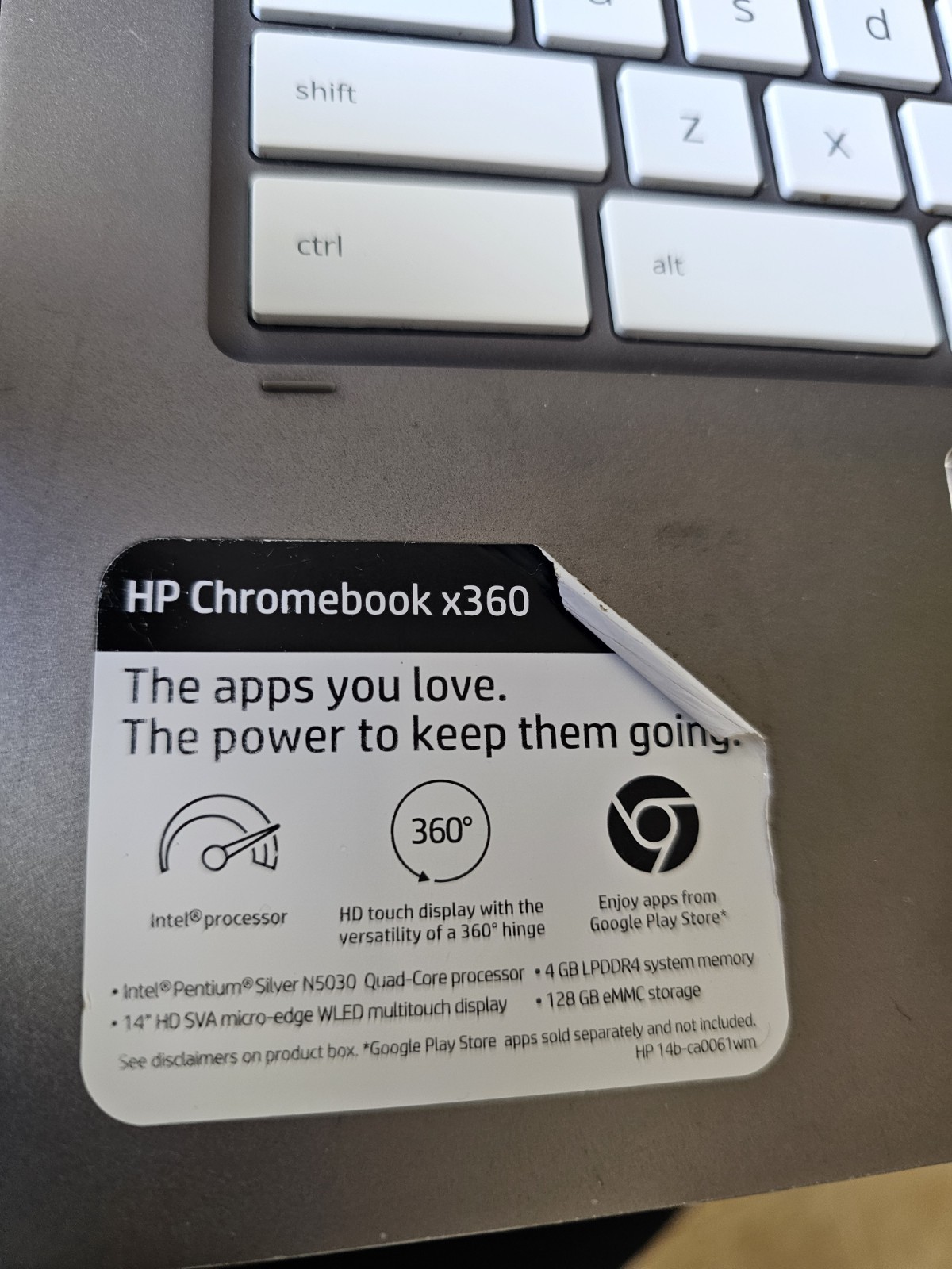 HP x360 14″ Convertible 2-in-1 Chromebook Laptop -Intel N200- 4GB RAM -128GB SSD