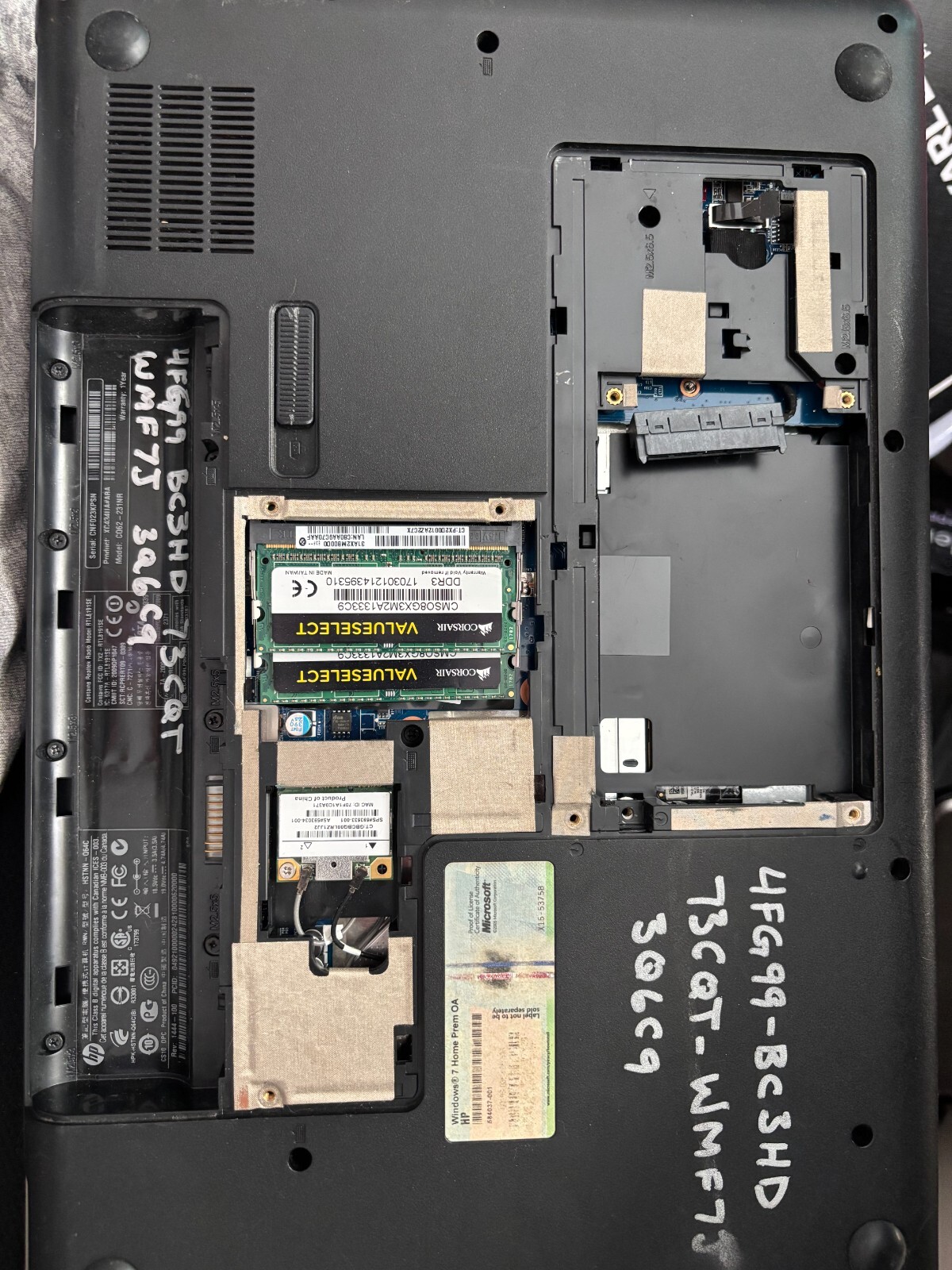 HP Compaq Presario CQ62 15.6 WINDOWS 10P Intel Celeron 900 3gb Ram 256 SSD