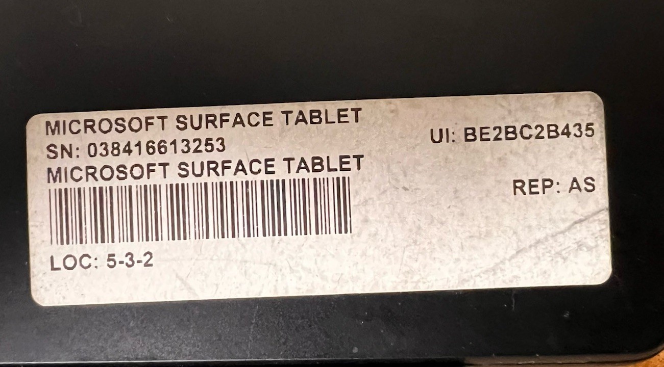 Microsoft Surface Pro X (Model 1876) w/ Finie Keyboard & Charging Block 128 G