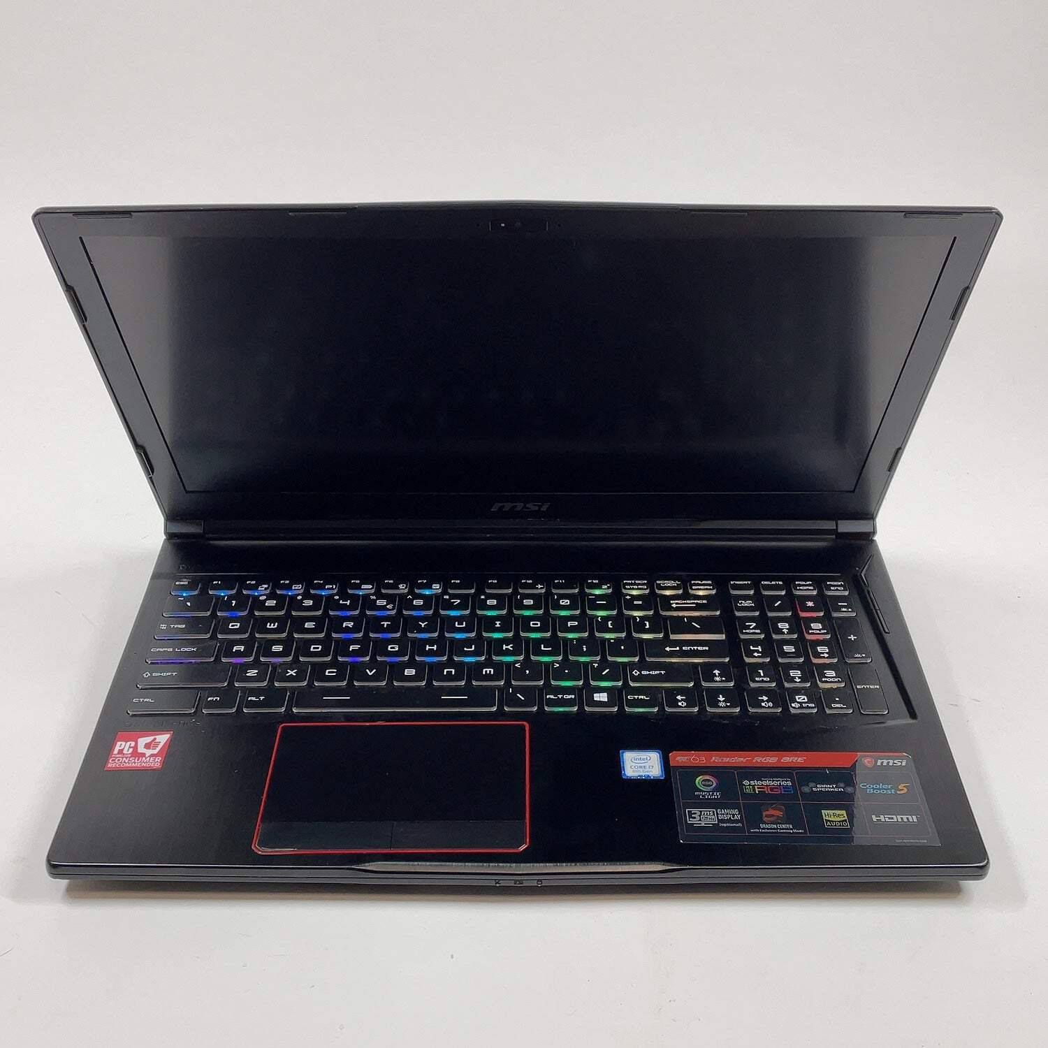 Broken MSI Raider GE63 15.6″ i7-8750H 16GB RAM 128GB SSD 1TB HDD GTX 1060