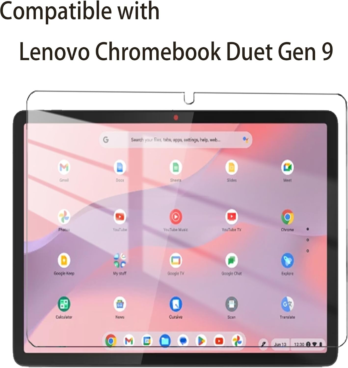 Screen Protector for Lenovo Chromebook Duet Gen 9 11 inch, Tempered Glass, Anti