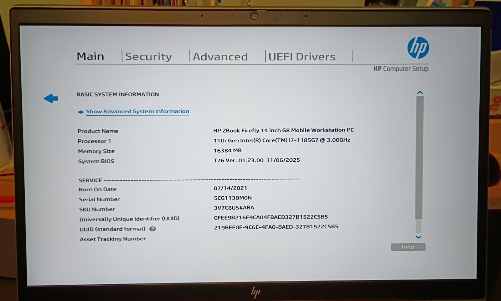 HP ZBook Firefly 14 G8 i7-1185G7/3.0GHz-16GB-512GB NVMe-Office 2016 & WinPRO 11