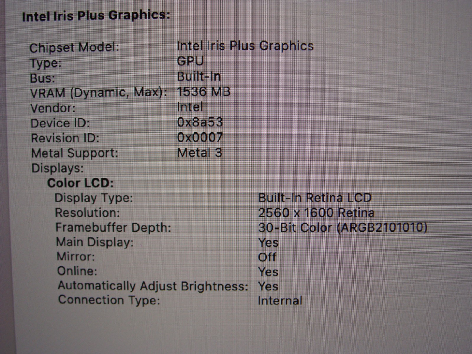 Apple MacBook Pro 13″ (2020) A2251/BTO i7-1068NG7 2.3GHz 16GB 512GB OS Sequoia