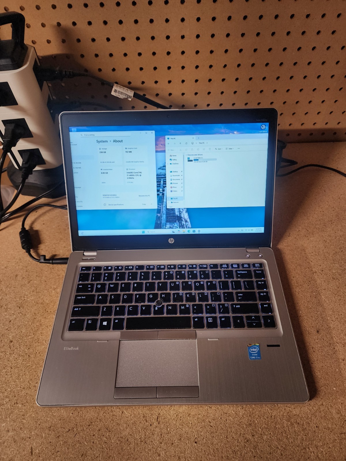 HP EliteBook Folio 9480m i7-4600U 2.1GHz 8GB RAM 256GB SSD Win 11 Pro #3