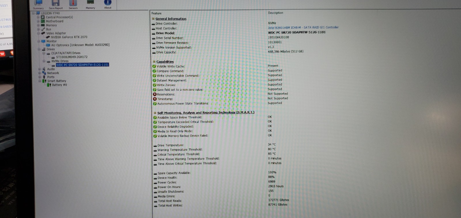 Lenovo Legion Y740-17IRHg 81UJ Laptop i7-9th Gen 32GB RAM 512GB SSD RTX 2070