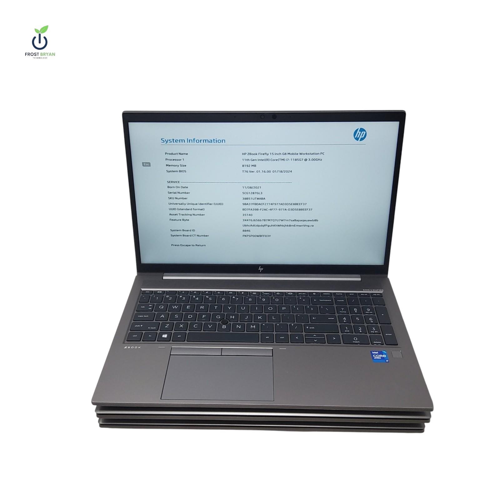 Lot of 3 HP ZBOOK FIREFLY 15″ G8 i7-1185G7 8GB 512GB No OS Grade C/D [READ]