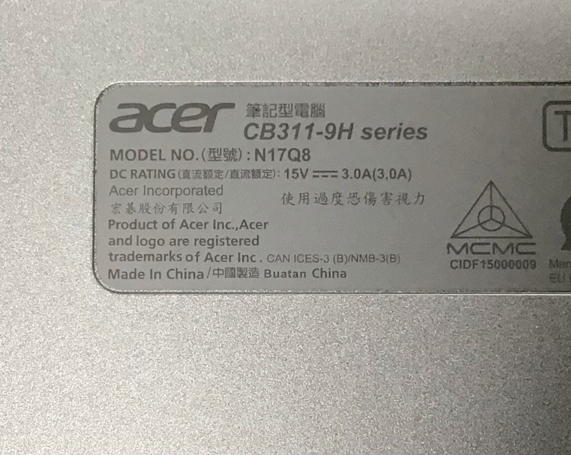 Acer Chromebook cb311-9h