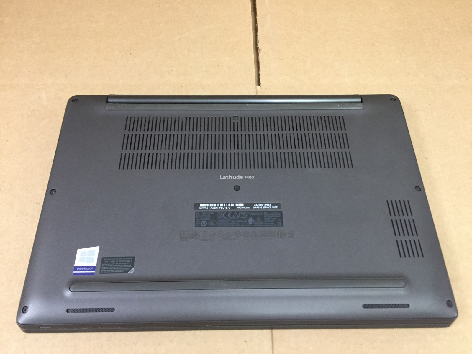 Dell Latitude 7400 14″ FHD Laptop Core i7-8665U 1x16GB RAM No SSD w/AC Adapter