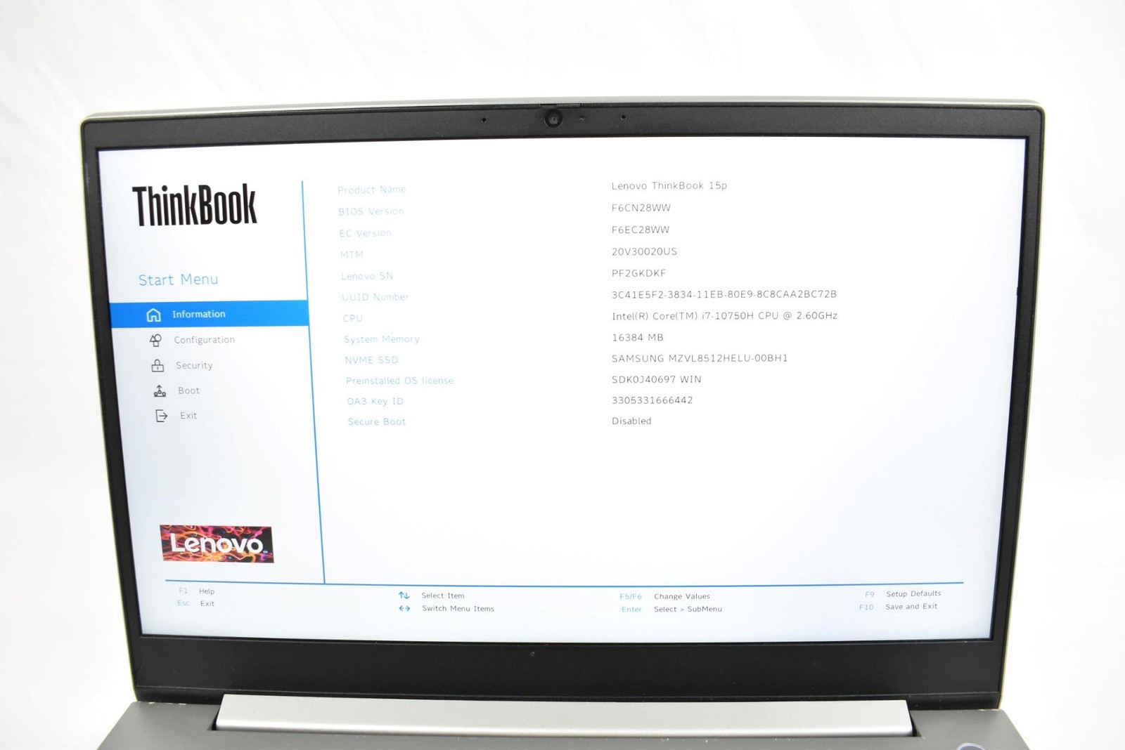 Lenovo Thinkbook 15p IMP i7-10750H 2.6GHz 16GB 512GB SSD No OS 15.6″ *See Detail