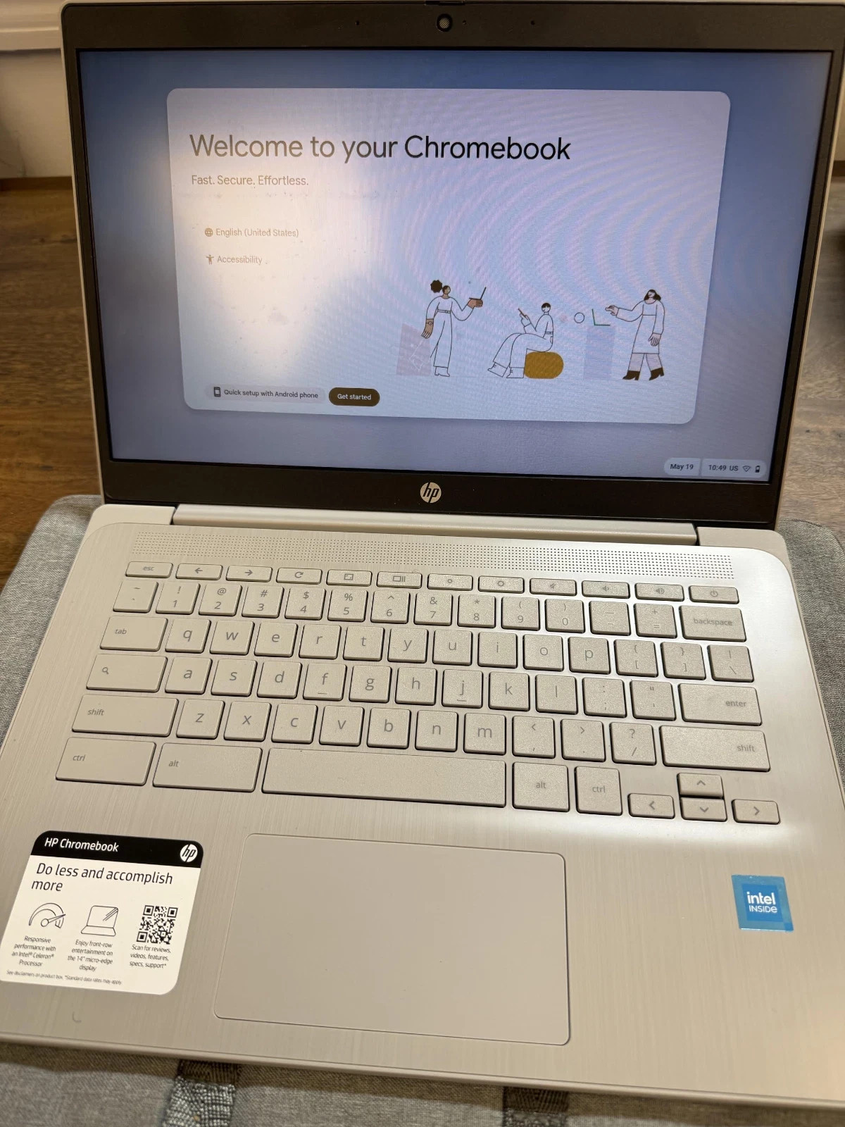 HP Chromebook 14a-ne1013dx 14″ Laptop Intel Silver ChromeOS WiFi Webcam