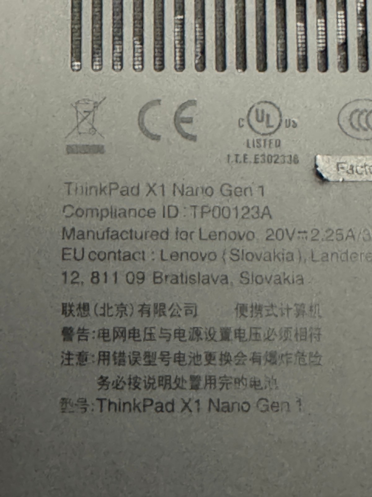 Lenovo ThinkPad X1 Nano Gen 1 i7-1160G7 16GB RAM 512GB- Grade B+