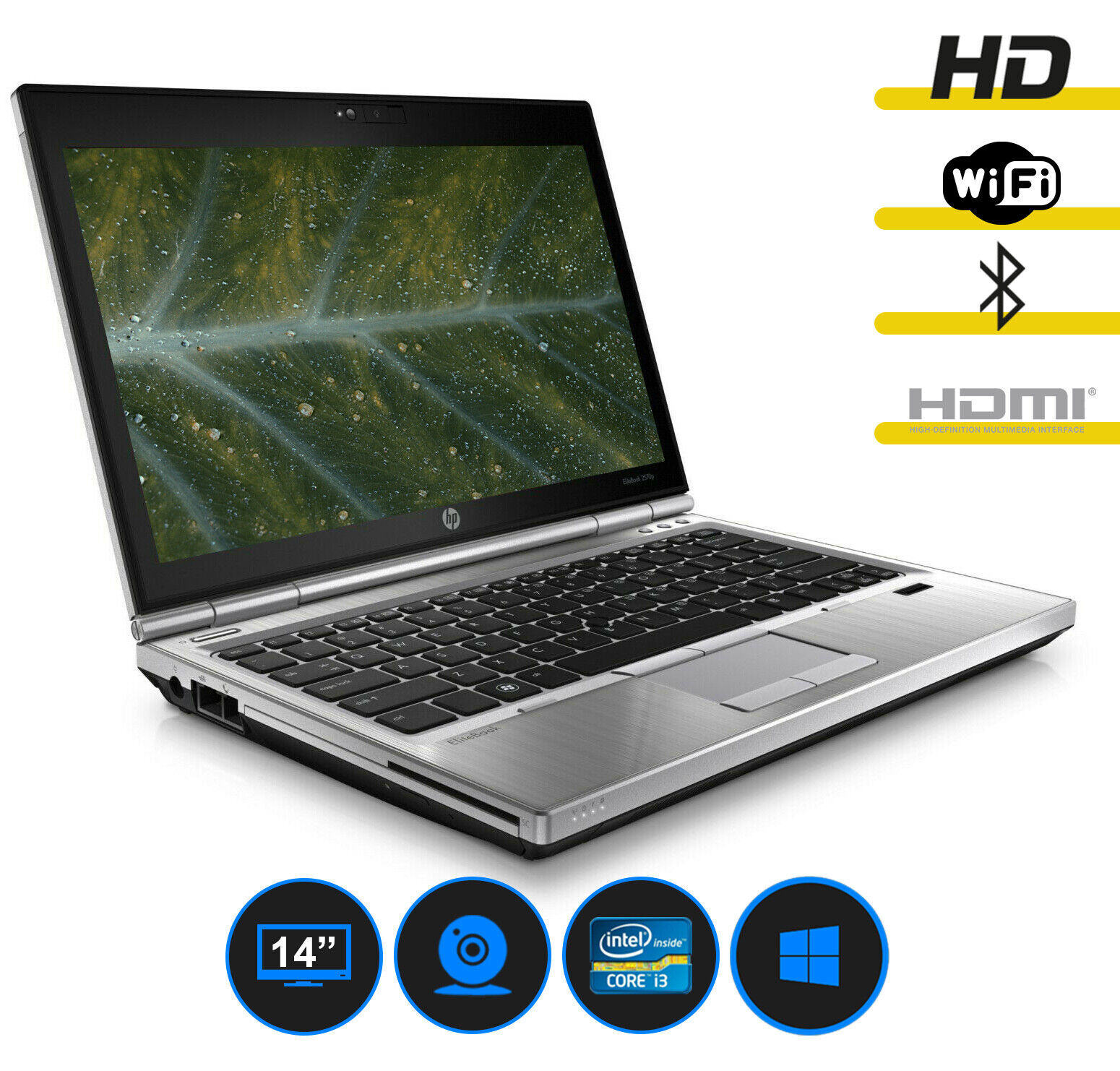 HP Elitebook 2570p i7-3520M, 2.9GHz, Max 3.6GHz, CAM, DVD, Win, 12.5″ HD