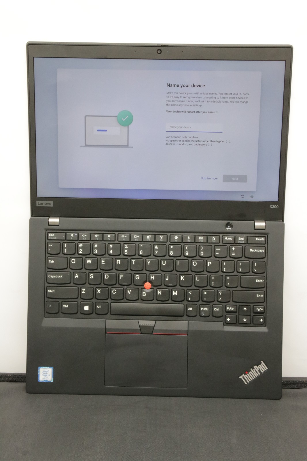 Lenovo ThinkPad X390 – i5-8365U – 8GB, 256GB, Windows 11 +Adapter