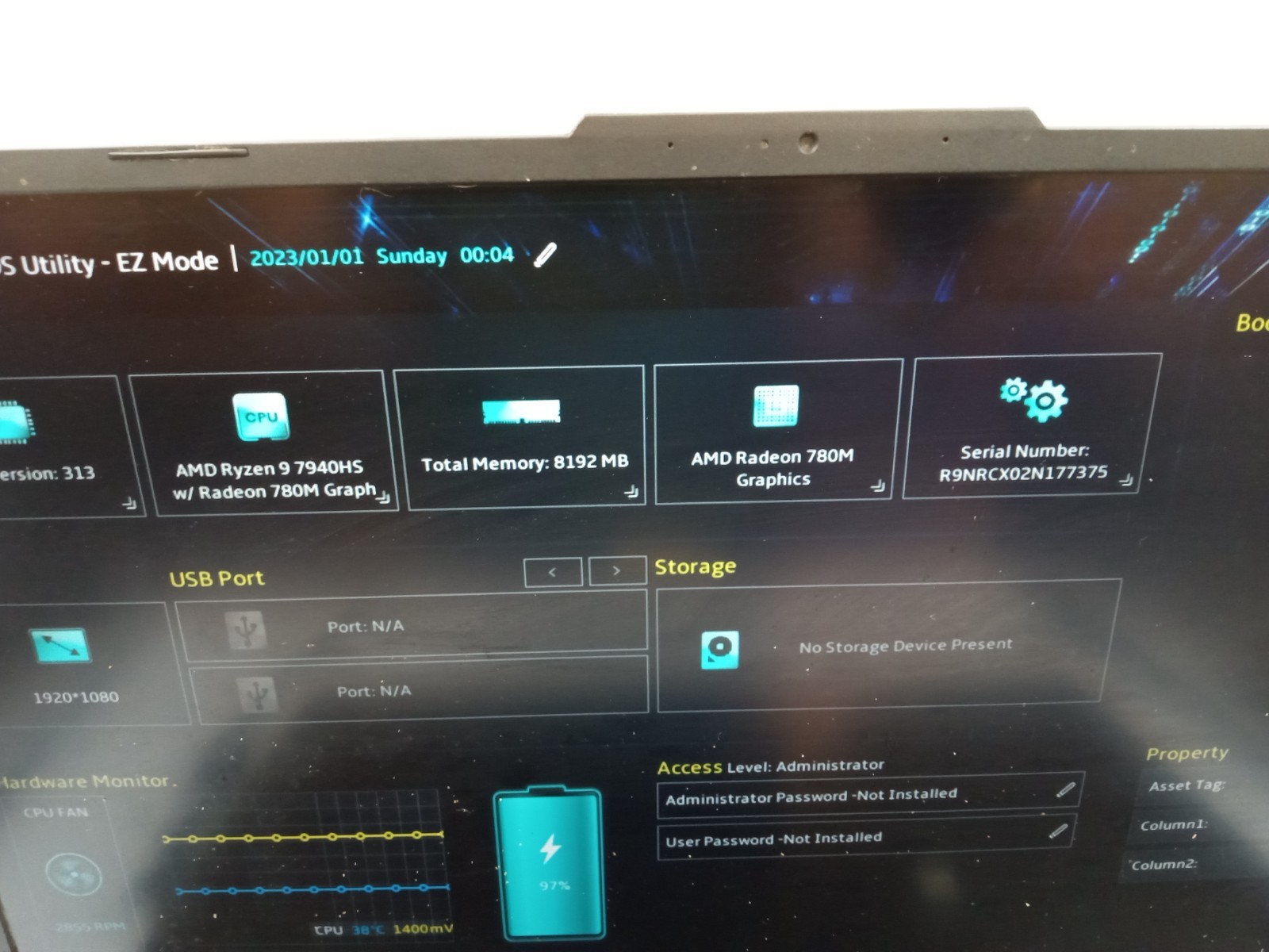 Asus TUF Gaming A17 FA707XU 17.3″ AMD Ryzen 9 7940HS Radeon 780M -BOOTS -READ!!