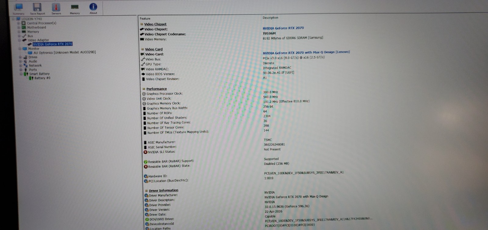 Lenovo Legion Y740-17IRHg 81UJ Laptop i7-9th Gen 32GB RAM 512GB SSD RTX 2070
