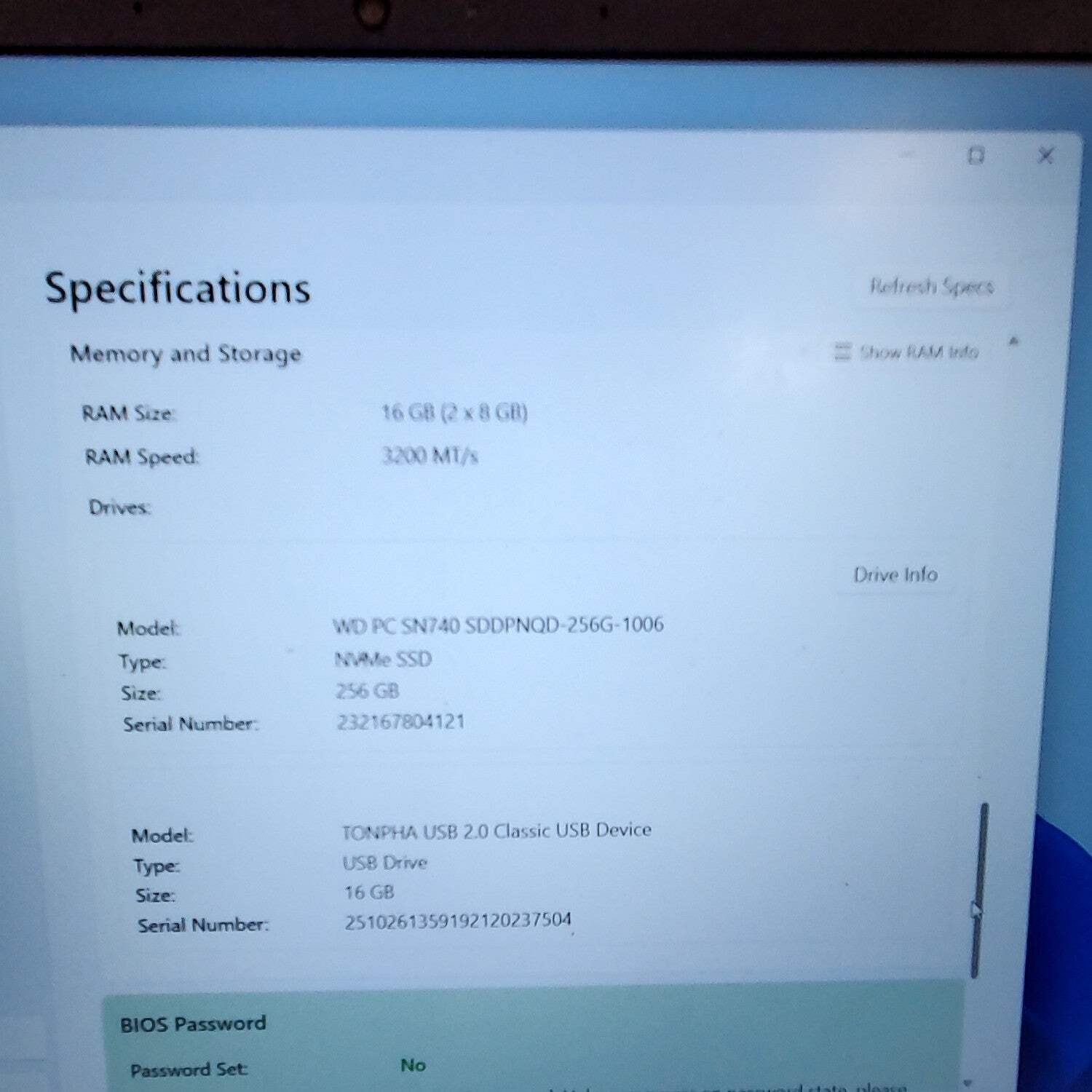 HP Pavilion 15-FC0077OD 15.6″ Ryzen 7 7730U 2.0GHz 16GB RAM 256GB SSD READ