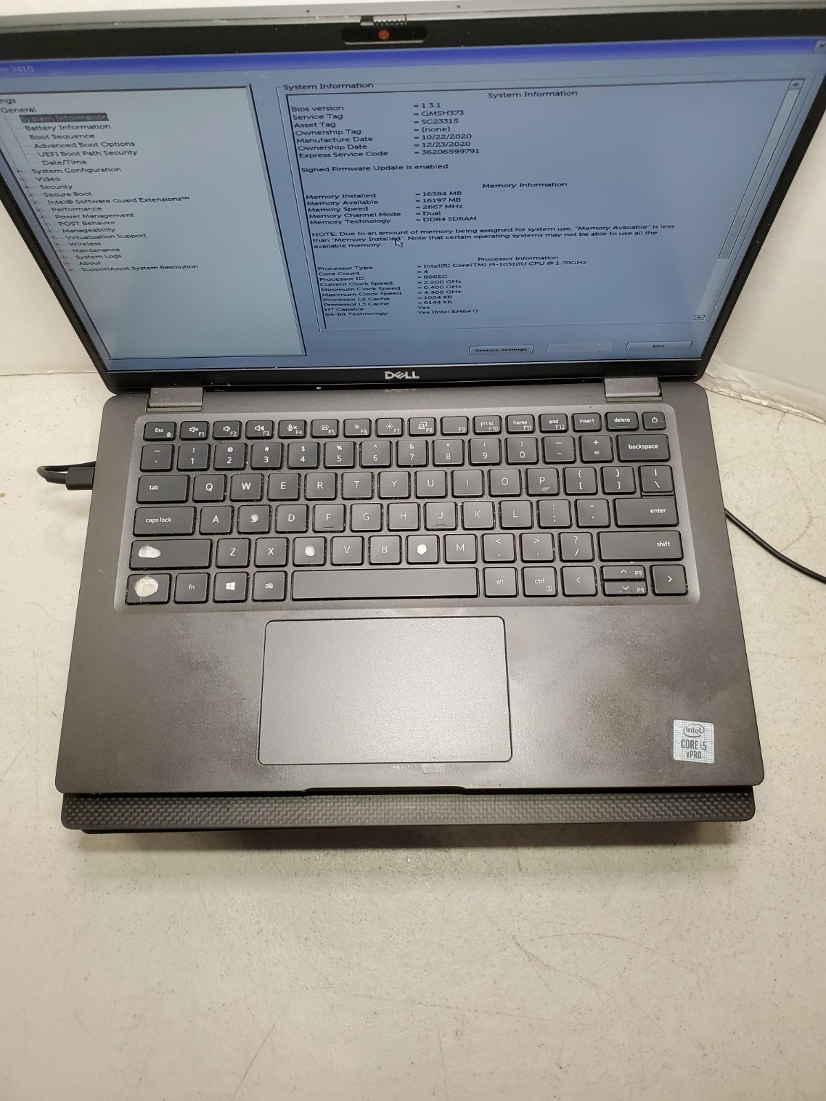 Lot of 5 Dell Latitude 7410 14″ Laptop i5-10310U 1.7GHz 16GB RAM No SSD/OS! #69
