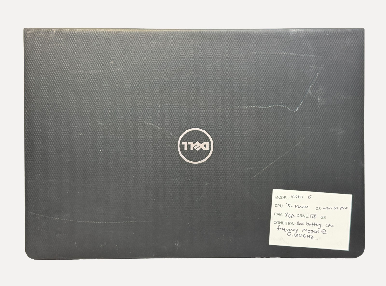 Dell Vostro 15 3568 i5-7300u 8GB RAM 128GB SSD – PARTS ONLY CPU CAPPED AT .60GHz