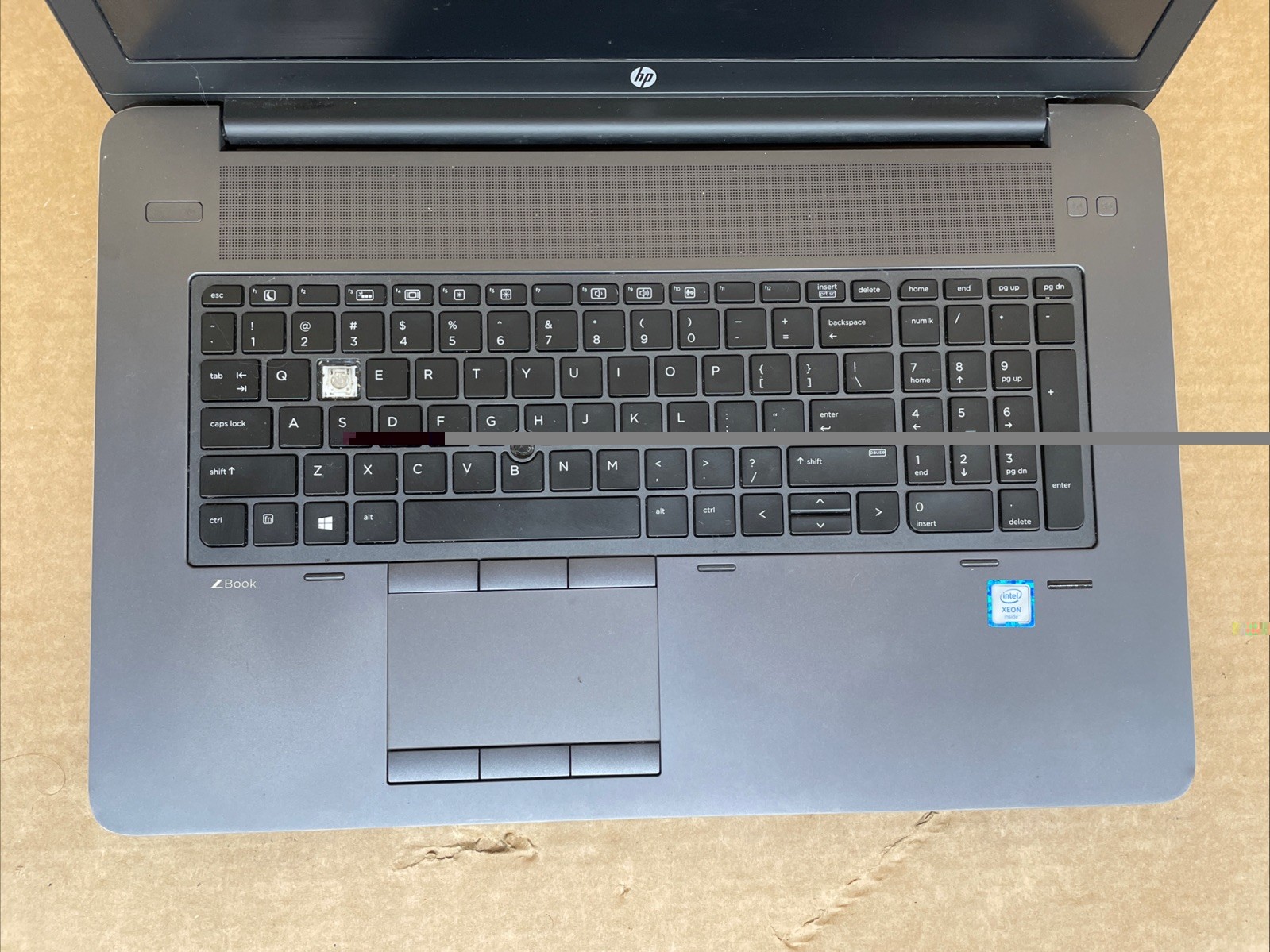 HP ZBook 17 G3 Xeon 8260NGW, NO RAM NO HDD/OS FOR PARTS ONLY READ DESCRIPTION