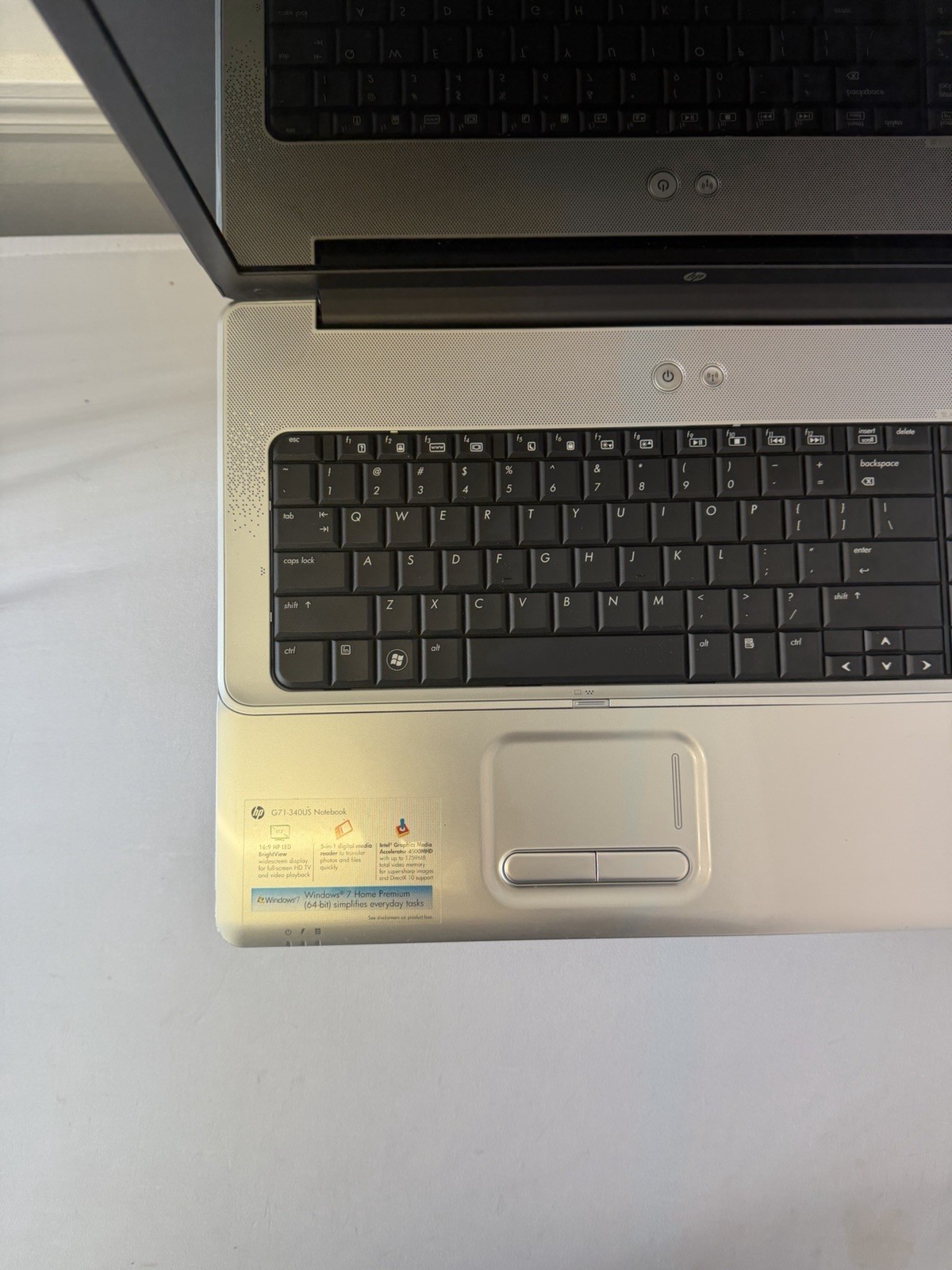 HP Notebook G71-34OUS Laptop – Good Screen – Intel Duo T6600 – Read Des