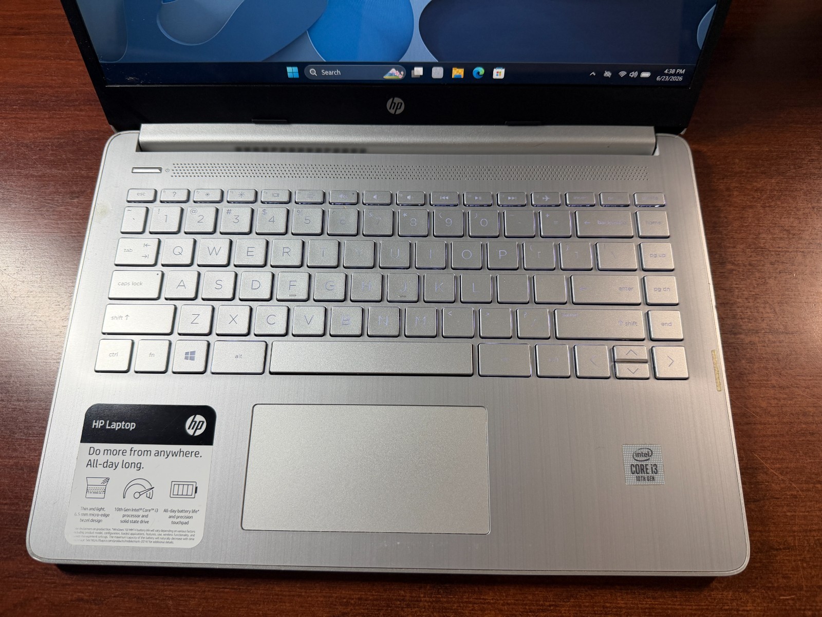 HP Laptop 14-dq1043cl FHD Intel Core i3-1005G1 1.2GHz 8GB RAM 256GB SSD Win11H