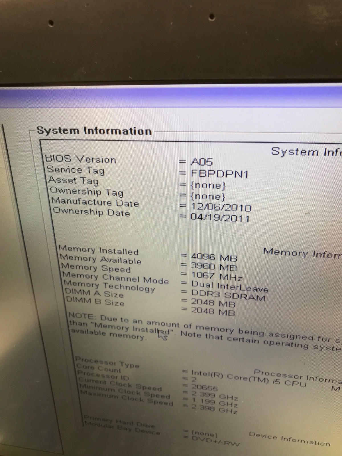 Dell Latitude E6510 Intel Core i5-520M 2.4GHz 15″ Laptop-BOOTS/MISSING PARTS-MZ