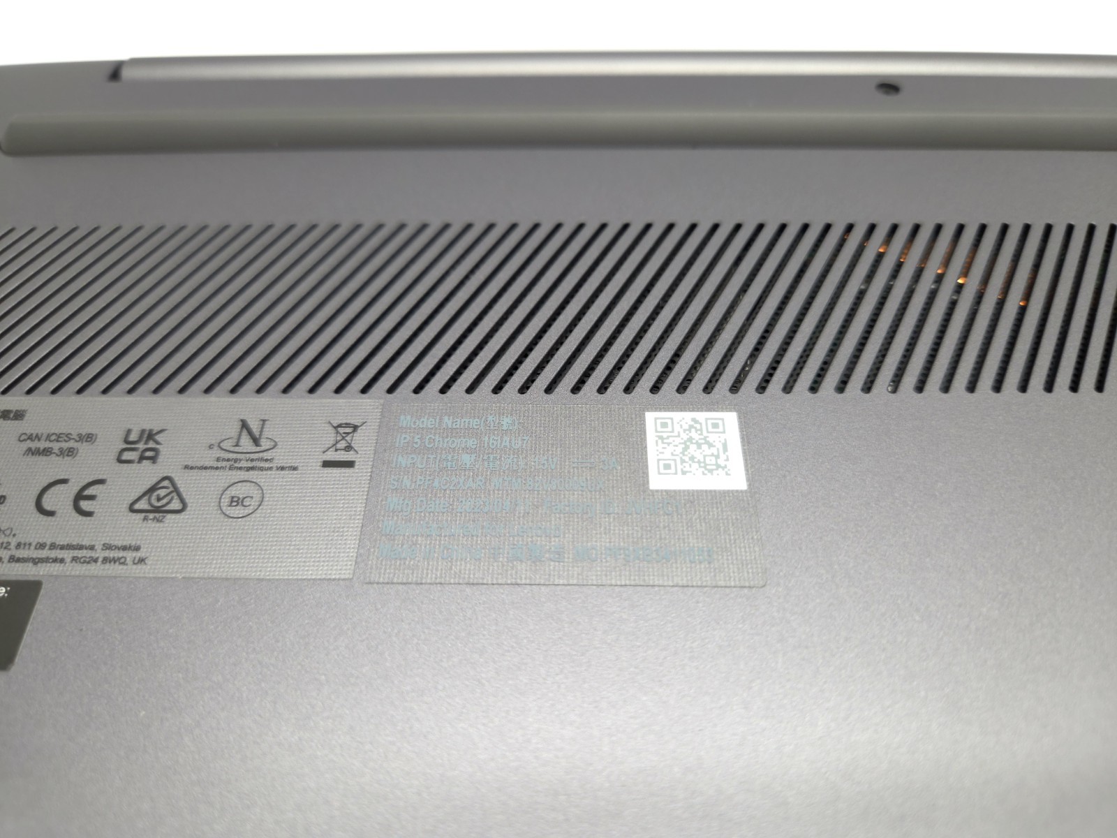 LENOVO IdeaPad 5 Chromebook 16IAU7 16″ WQXGA i3-1215U Intel UHD Graphics
