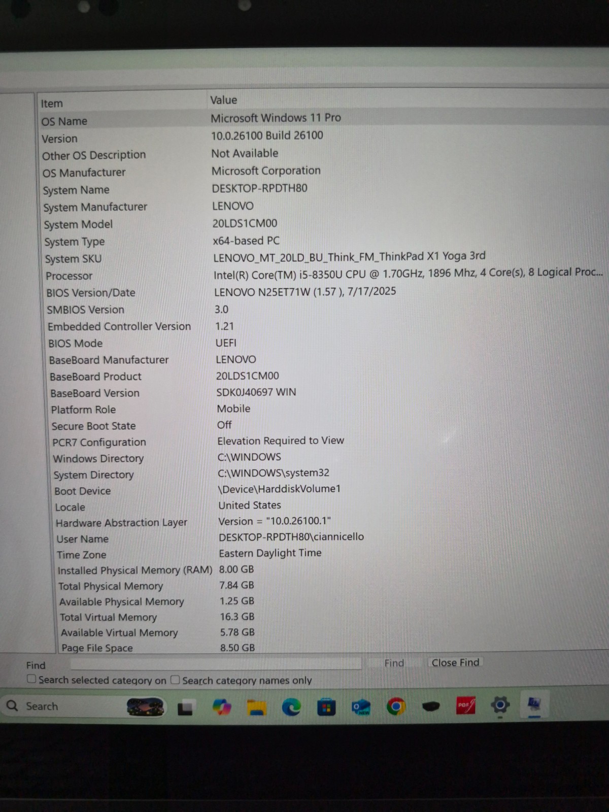 Lenovo ThinkPad X1 Yoga 3rd Gen 14″ Intel i5-8350U 8GB 256GB 2560 x 1440 2in1