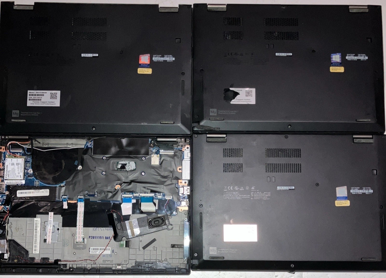 LOT OF 4 Lenovo X13 Yoga Gen 1 Intel Core i7-10510U 16GB Ram (BAD SCREENS)