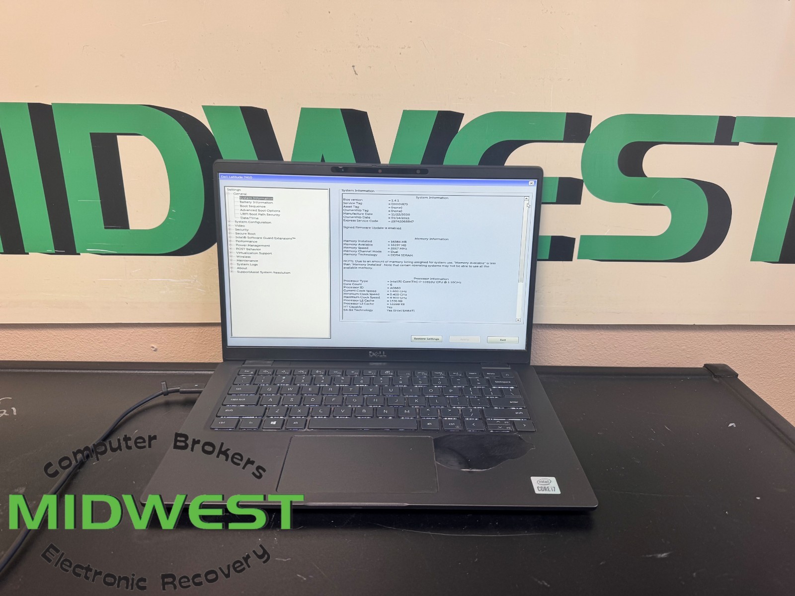 Dell Latitude 7410 i7-10810U 1.1GHz 16GB RAM (NO OS/HDD/SSD)