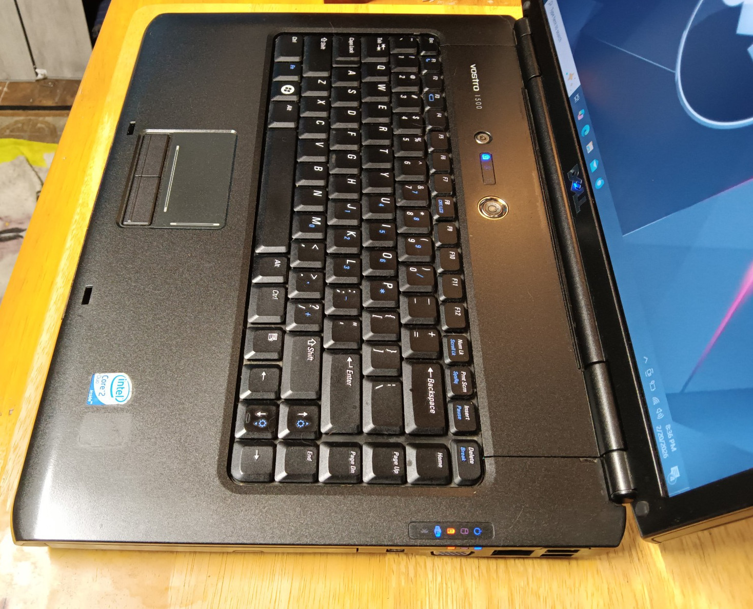 Dell Vostro 1500/Core2Duo T7300 2.00ghz/4gb/250gb/Windows 10 Pro/Web/BT/15.4″
