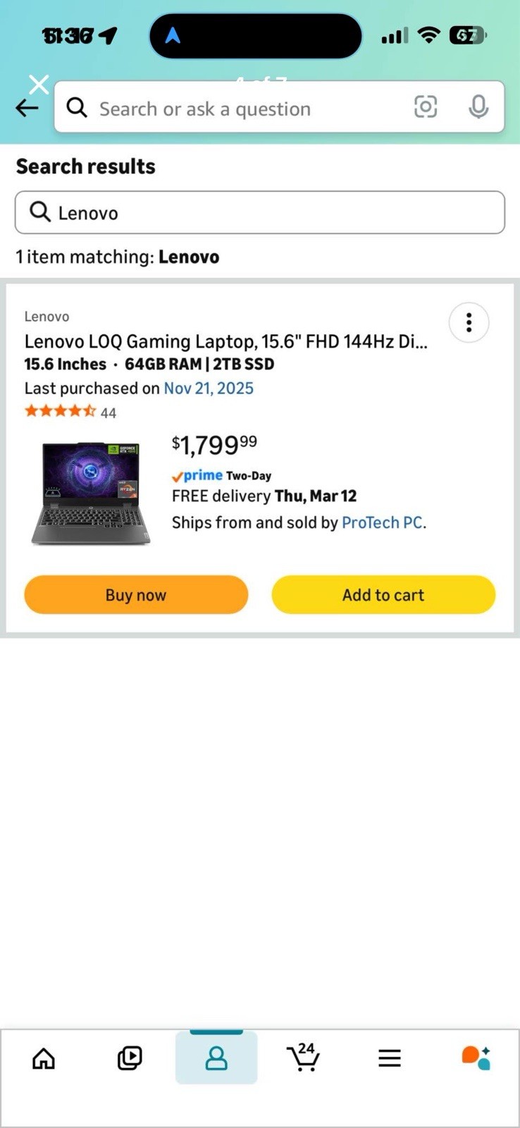 Lenovo LOQ gaming Laptop