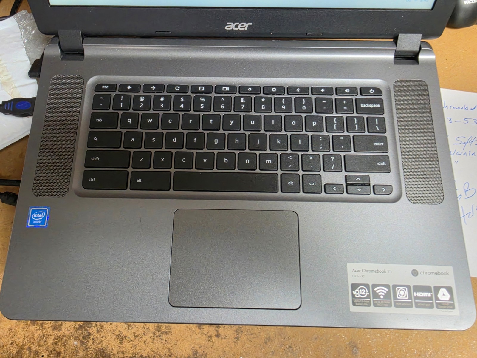 Acer Chromebook CB3-532-C47C 15.6′ 16GB Flash, Celeron 2GB RAM