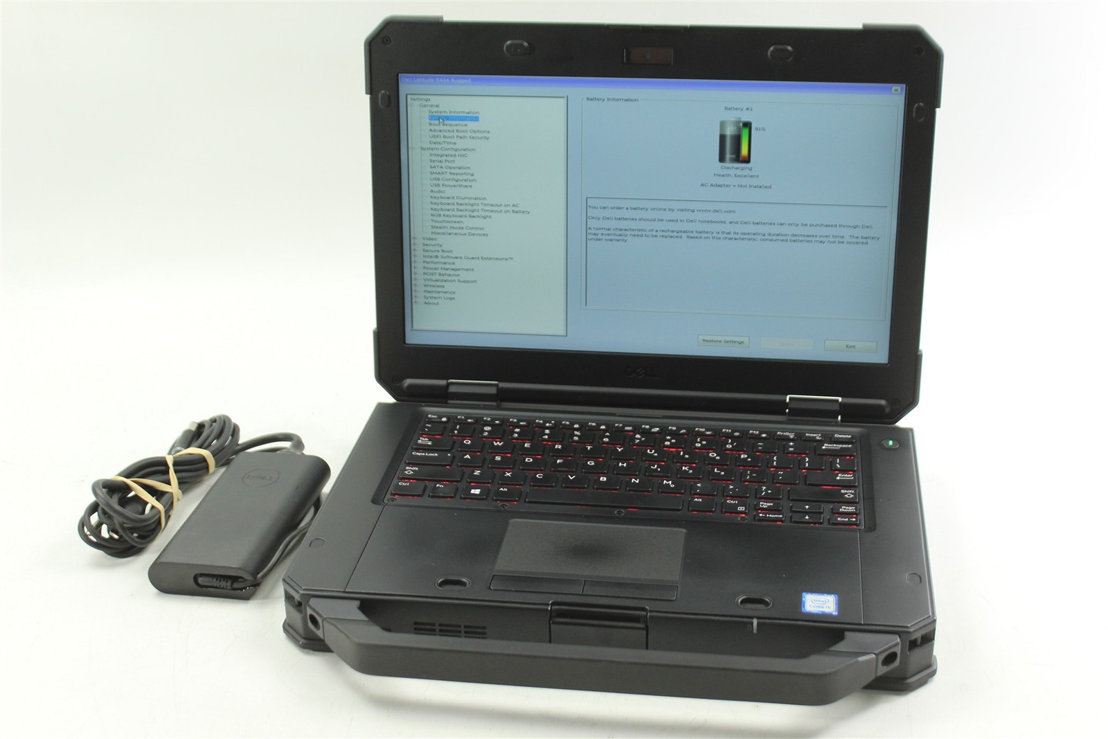 Dell Latitude 5424 Rugged 14″ FHD Touch i5-8350U 8GB RAM NO SSD NO OS RGB KB