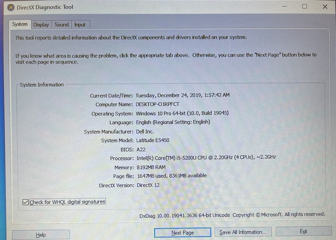Dell Latitude E5450 FHD i5-5200U 2.2GHz 8GB RAM 128GB SSD Win 10 Pro /w Adapter