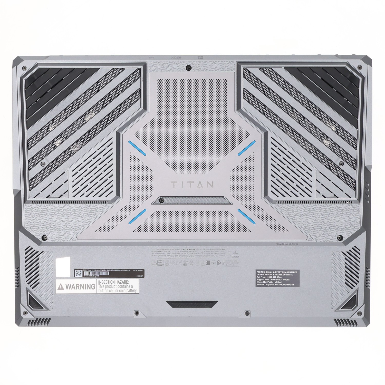 MSI Titan 18 HX 18″ 4k Gaming Laptop Intel Core 9 Ultra 285HX 64GB 4TB NVMe