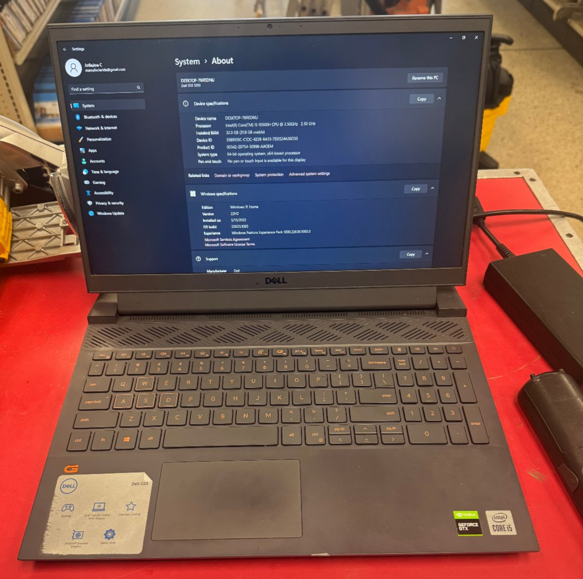 Dell G15 5510 15.6″ (1TB SSD, Intel Core i5-10200H, 2.40GHz, 32GB RAM) Gaming