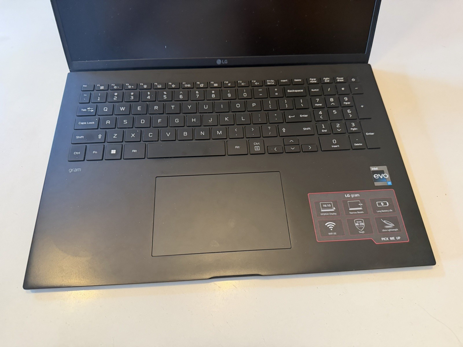LG Gram 17″ Intel EVO Platform i7-1360P 16GB RAM 2560×1600 Display Laptop AS IS