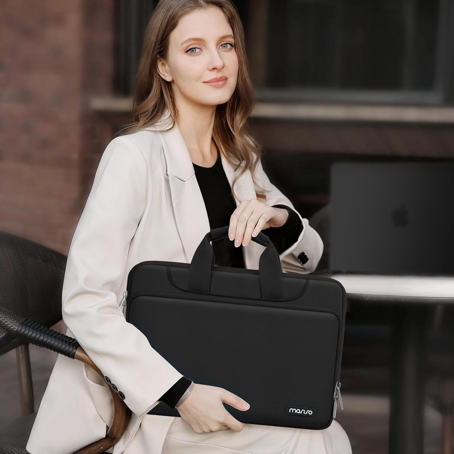 360 Laptop Sleeve Case 13.3 inch for MacBook Pro/Air 13.6/Neo, Black Protective