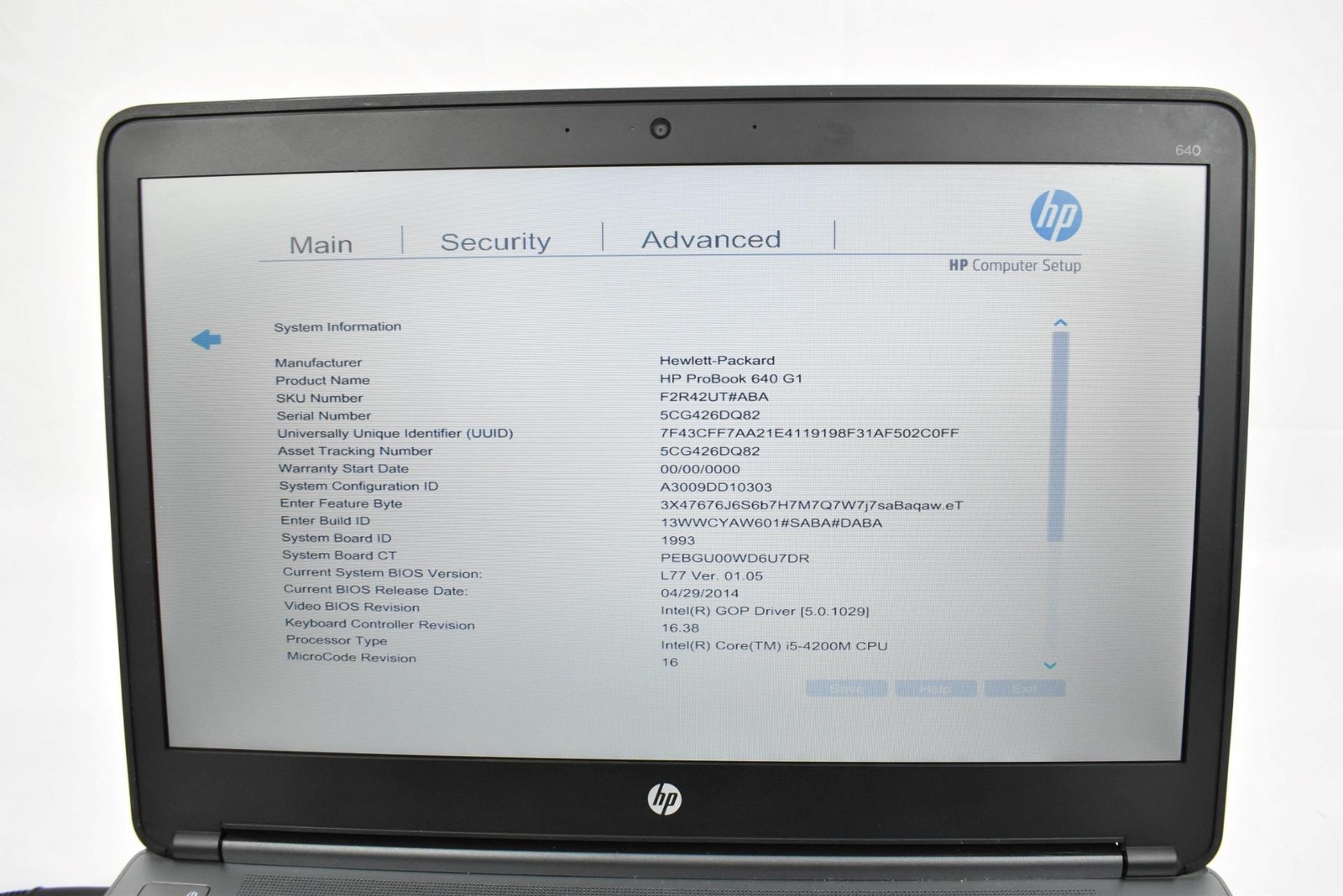 HP ProBook 640 G1 Laptop i5-4200M 2.5GHz 8GB 120GB SSD DVDRW No OS