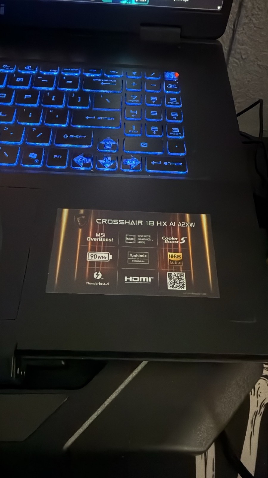 Used MSI Crosshair 18 HX AI 18″ Ultra 9 5.7GHz Nvidia RTX 5070 32GB DDR5 2TB SSD