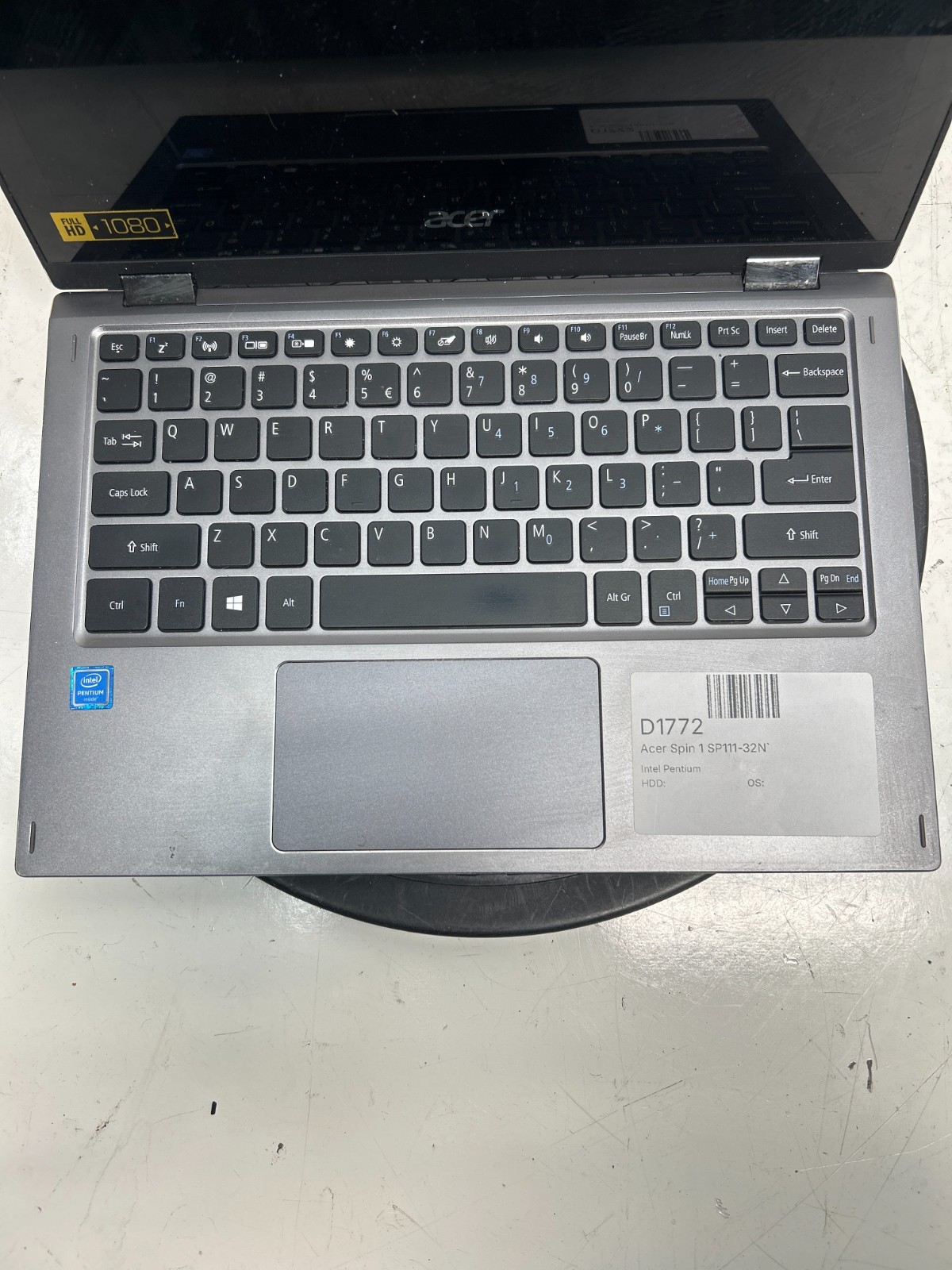 Acer Spin 1 SP111-32N Intel Pentium NO RAM NO HDD NO BAT – FOR PARTS