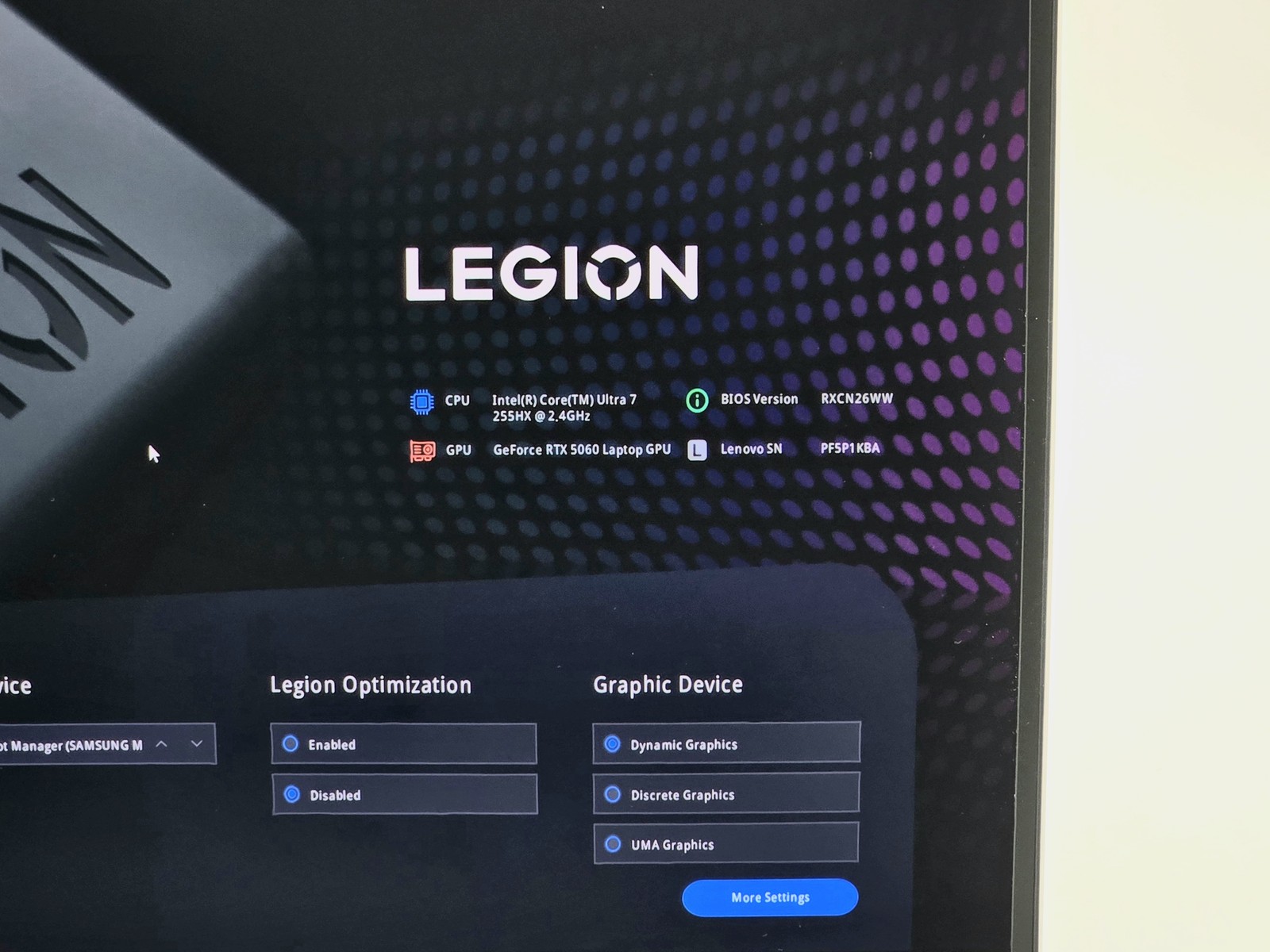 Lenovo Legion 7 16IAX10 16″ 2.5K OLED Ultra 7 255HX RTX 5060 32GB 1TB SSD W11