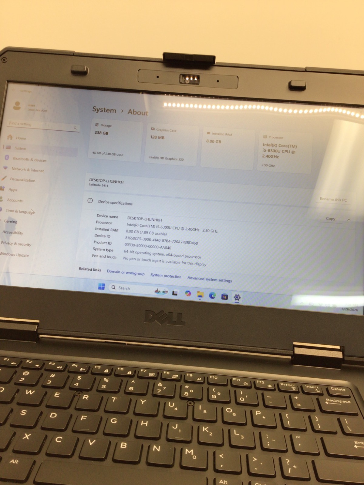 Dell Latitude 5414 Rugged 14″ Core i5-6300U 8GB RAM 256GB SSD WIN 11 PR0