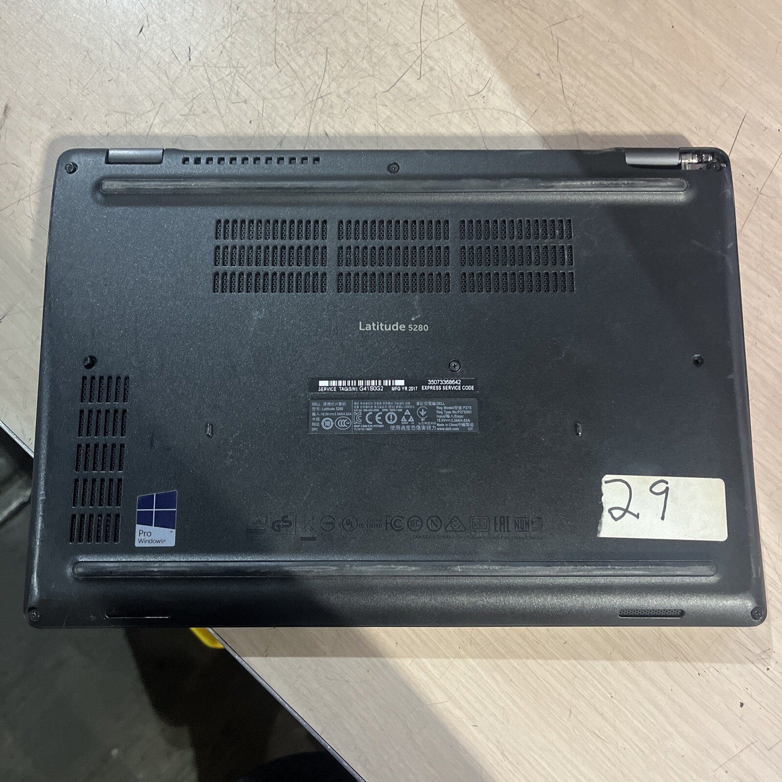 DELL LATITUDE 5280 INTEL CORE I3-7100U 2.40GHZ 8GB RAM NO HD
