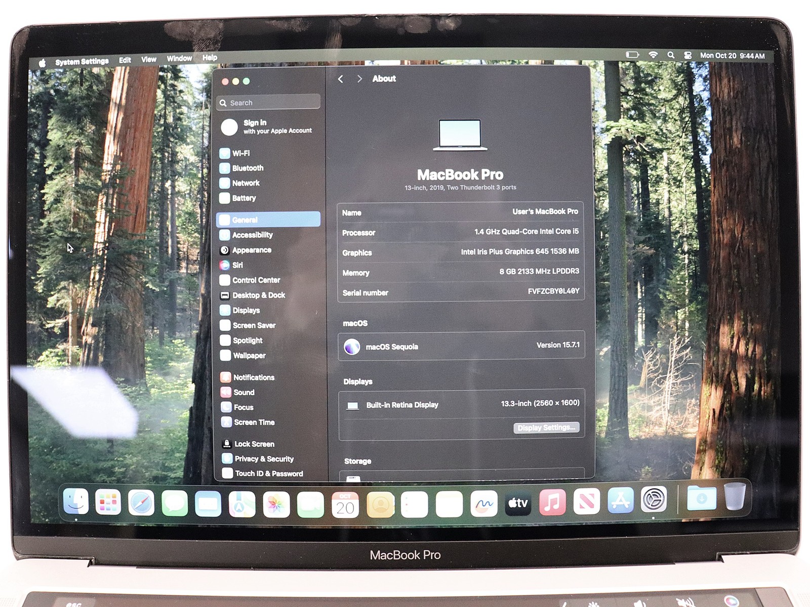 Apple MacBook Pro A2159 2019 13″ Core i5 8GB 128GB