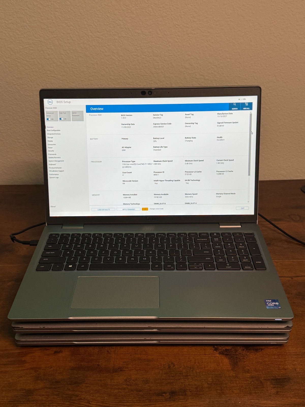 Lot of 3 Dell Precision 3560 15.6″ i7-1185G7 16GB RAM 256GB NVMe NO OS T500 GPU