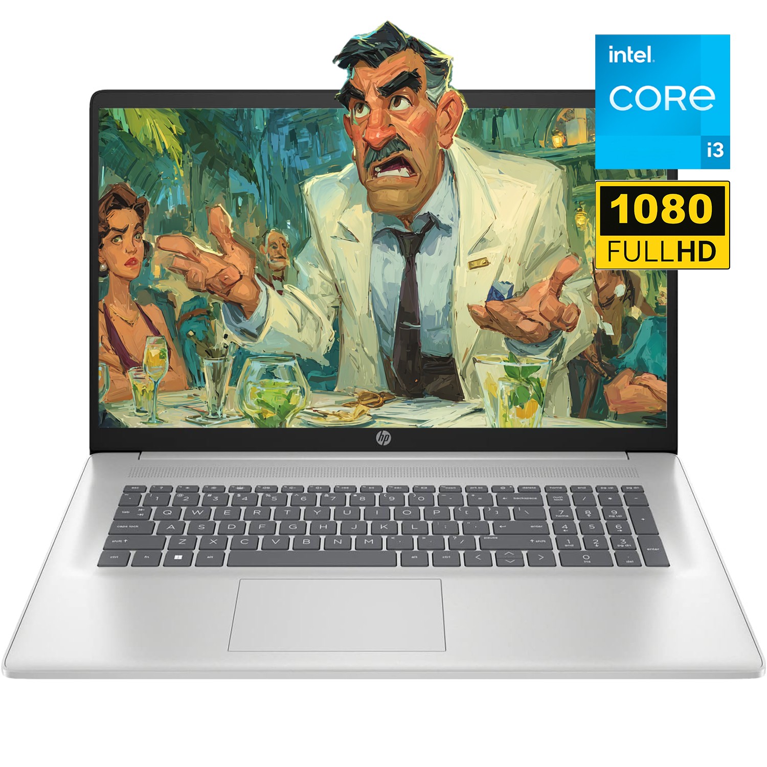 HP Laptop 17.3 in FHD 8 core Intel Core i3 N305 Processor, UpTo 32GB RAM 4TB SSD